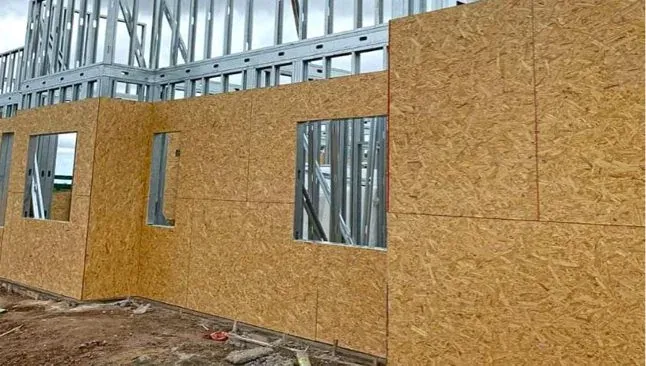 Tableros OSB de virutas prensadas aptos para elementos estructurales de un edificio